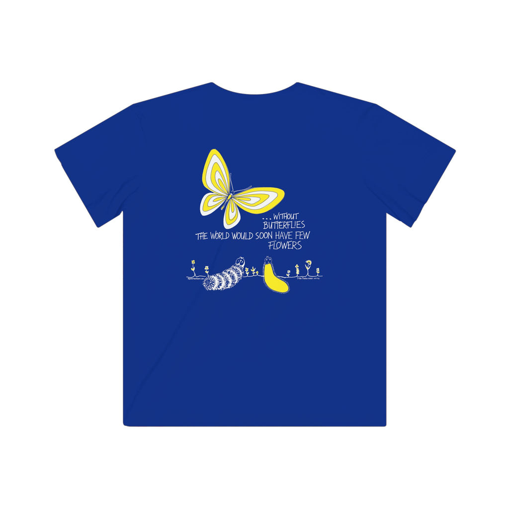 Hope for the Flowers Kids Tee | 100% Cotton | Sunny Caterpillar-to-Butterfly Illustration | Eco-Friendly Inspirational Shirt for Kids
