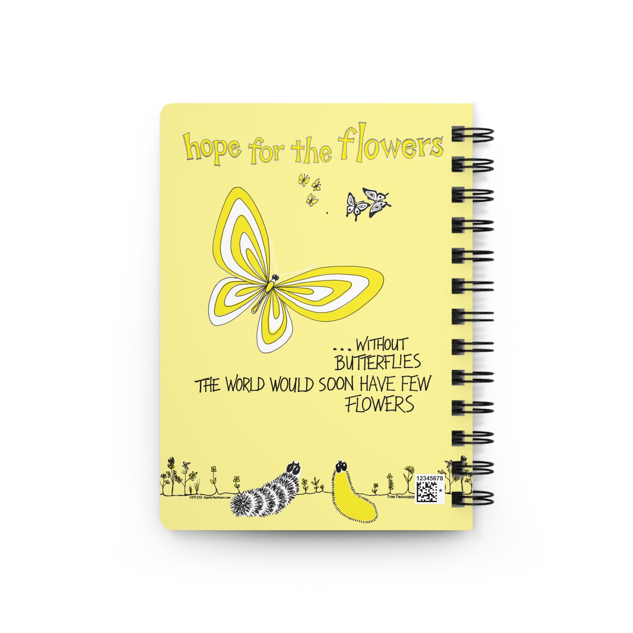 Hope for the Flowers Journal | Butterfly & Wildflower Design | 150-Page Spiral Notebook | Inspirational Gift for Reflection & Creativity