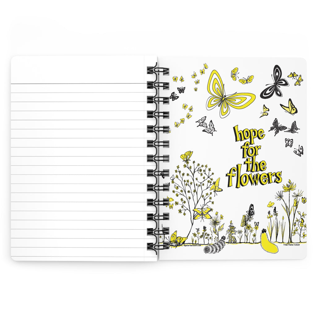 Hope for the Flowers Journal | Butterfly & Wildflower Design | 150-Page Spiral Notebook | Inspirational Gift for Reflection & Creativity