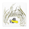 Stripe & Yellow Relief in the Grass Canvas | Hope for the Flowers Illustration | Eco-Friendly FSC Canvas Print
