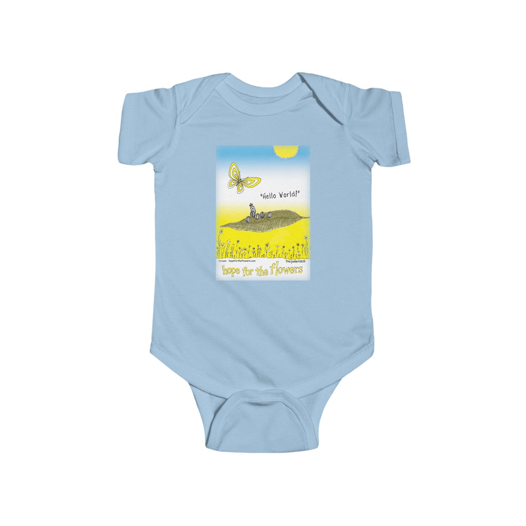 Hope for the Flowers Infant Bodysuit | 100% Combed Ringspun Cotton | Springtime Butterfly Illustration | Eco-Friendly Baby Gift