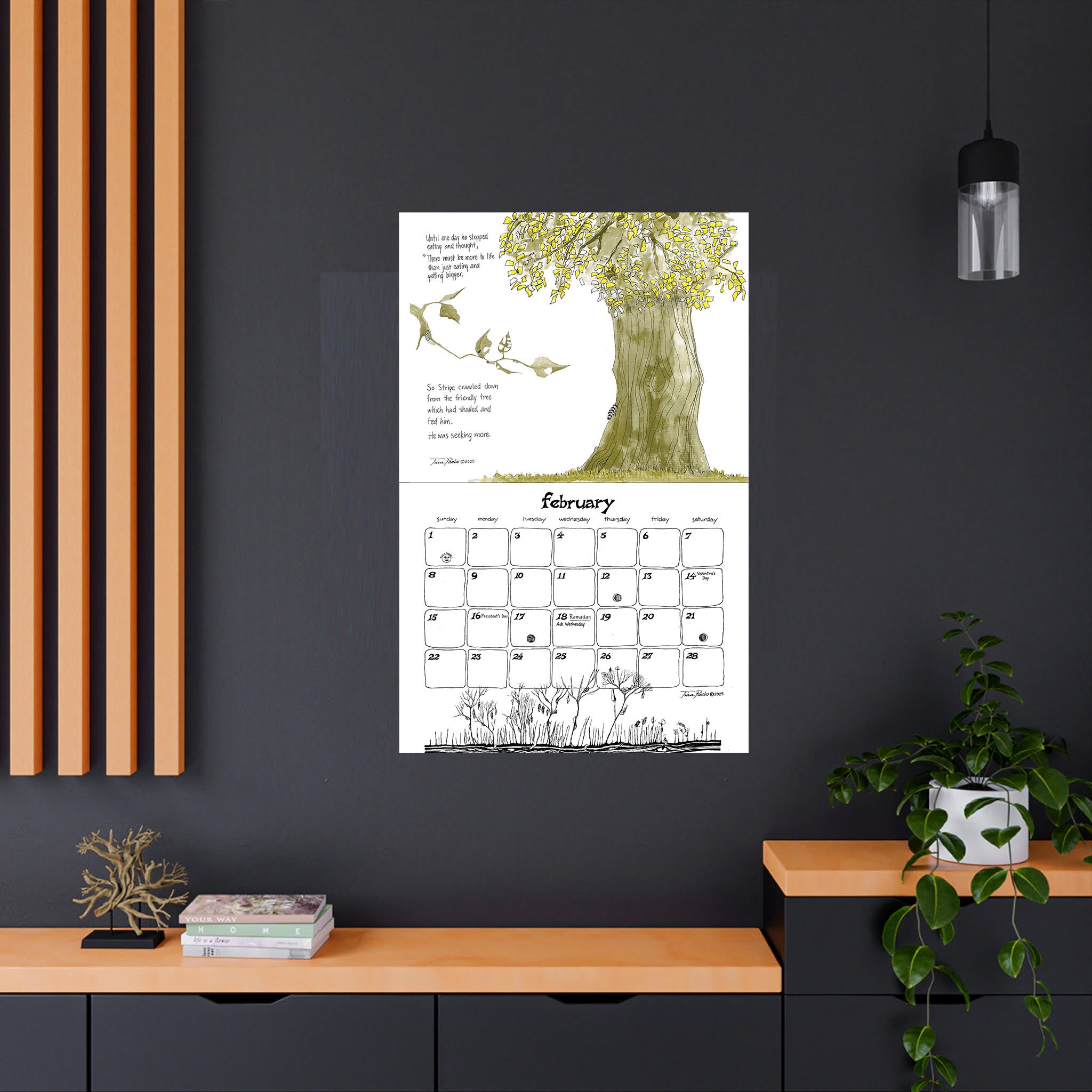 Hope for the Flowers Wall Calendar | Illustrated Monthly Planner | Inspirational Calendar of Hope & Transformation