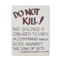 “Do Not Kill” Canvas– Trina Paulus Peace Poster | Archbishop Romero Quote | Eco-Friendly Wall Art