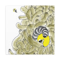 Caterpillar Pile Canvas | Stripe & Yellow Illustration | Hope for the Flowers Art | Eco-Friendly FSC Canvas Print