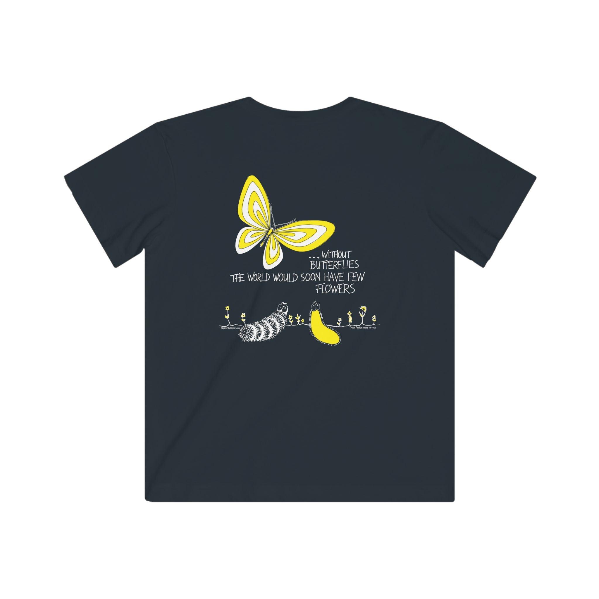 Hope for the Flowers Kids Tee | 100% Cotton | Sunny Caterpillar-to-Butterfly Illustration | Eco-Friendly Inspirational Shirt for Kids