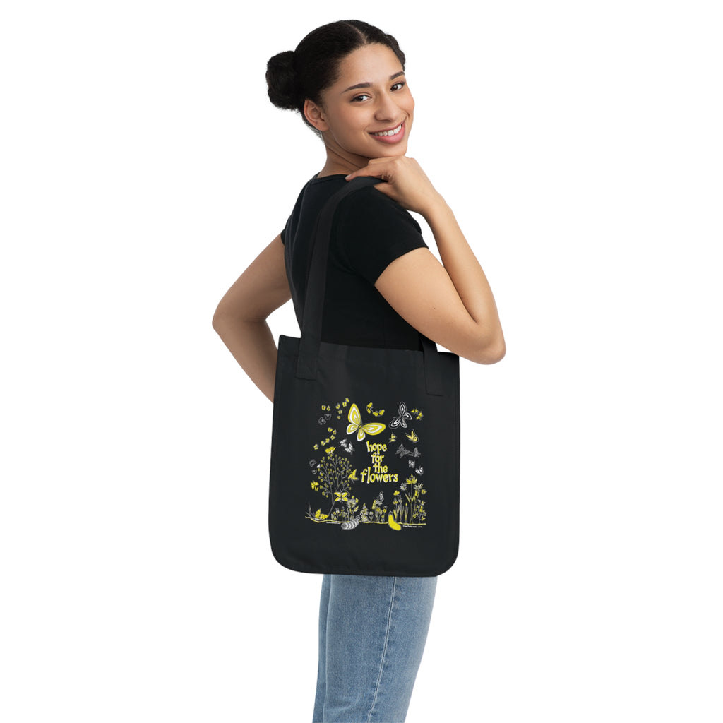Hope for the Flowers Organic Tote Bag | 100% Certified Organic Cotton | Eco-Friendly Nature-Inspired Carryall | Sustainable Everyday Bag