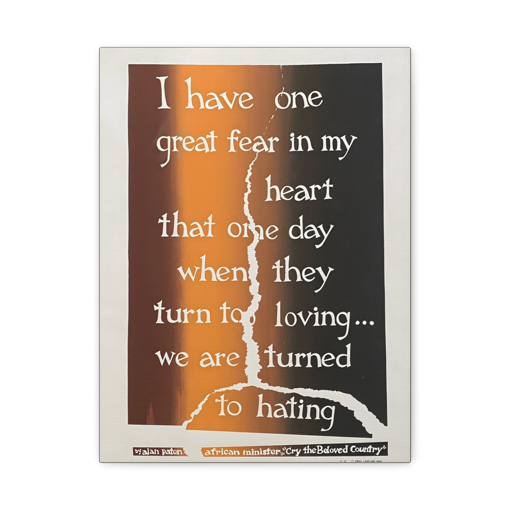 Alan Paton Peace Quote Canvas | Trina Paulus Design | Eco-Friendly Wall Art