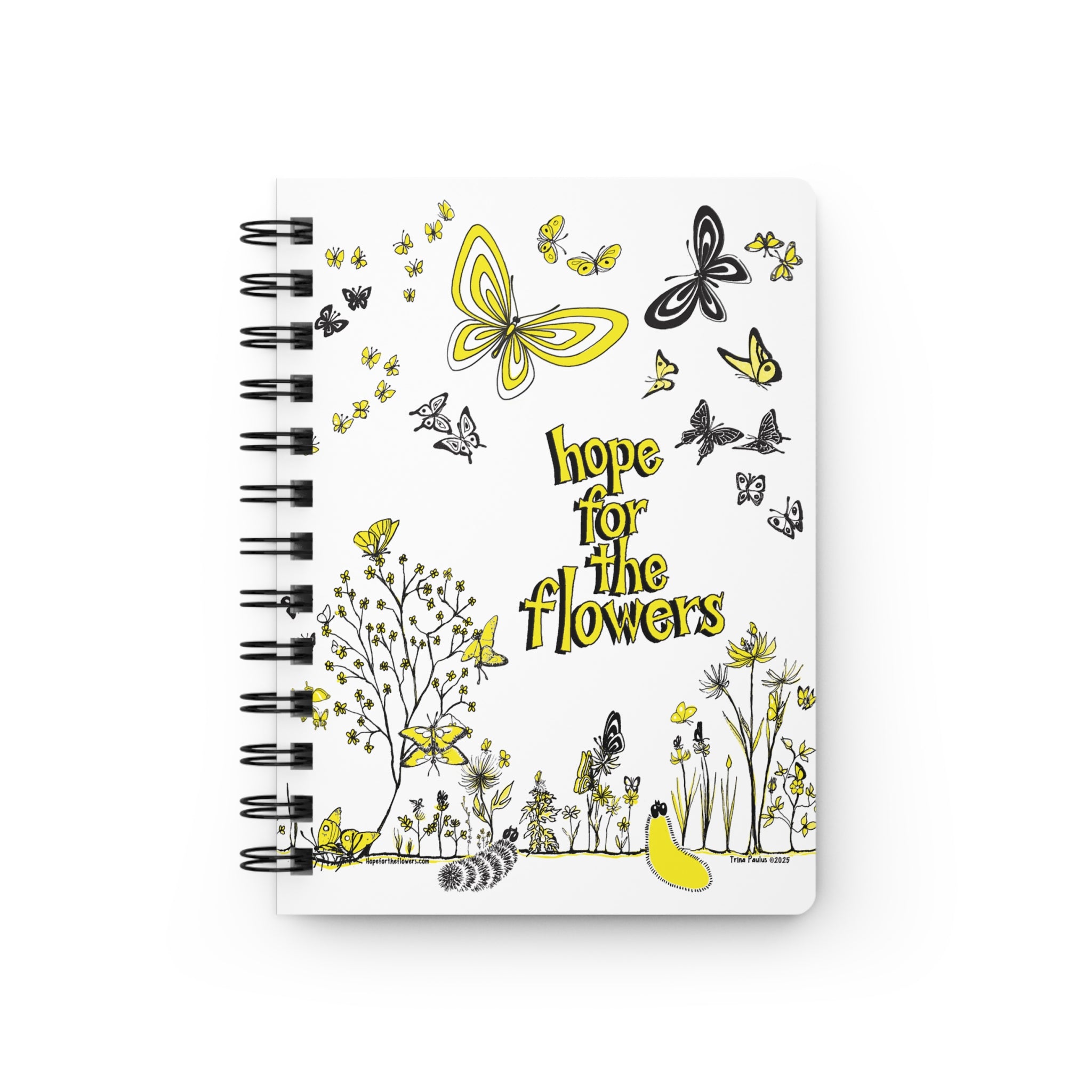 Hope for the Flowers Journal | Butterfly & Wildflower Design | 150-Page Spiral Notebook | Inspirational Gift for Reflection & Creativity