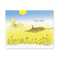 Hello World | Hope for the Flowers Butterfly Canvas Wall Art | Inspirational Nature-Themed Home Décor | Growth Mindset Gift (16×12, 20×16, 32×24)