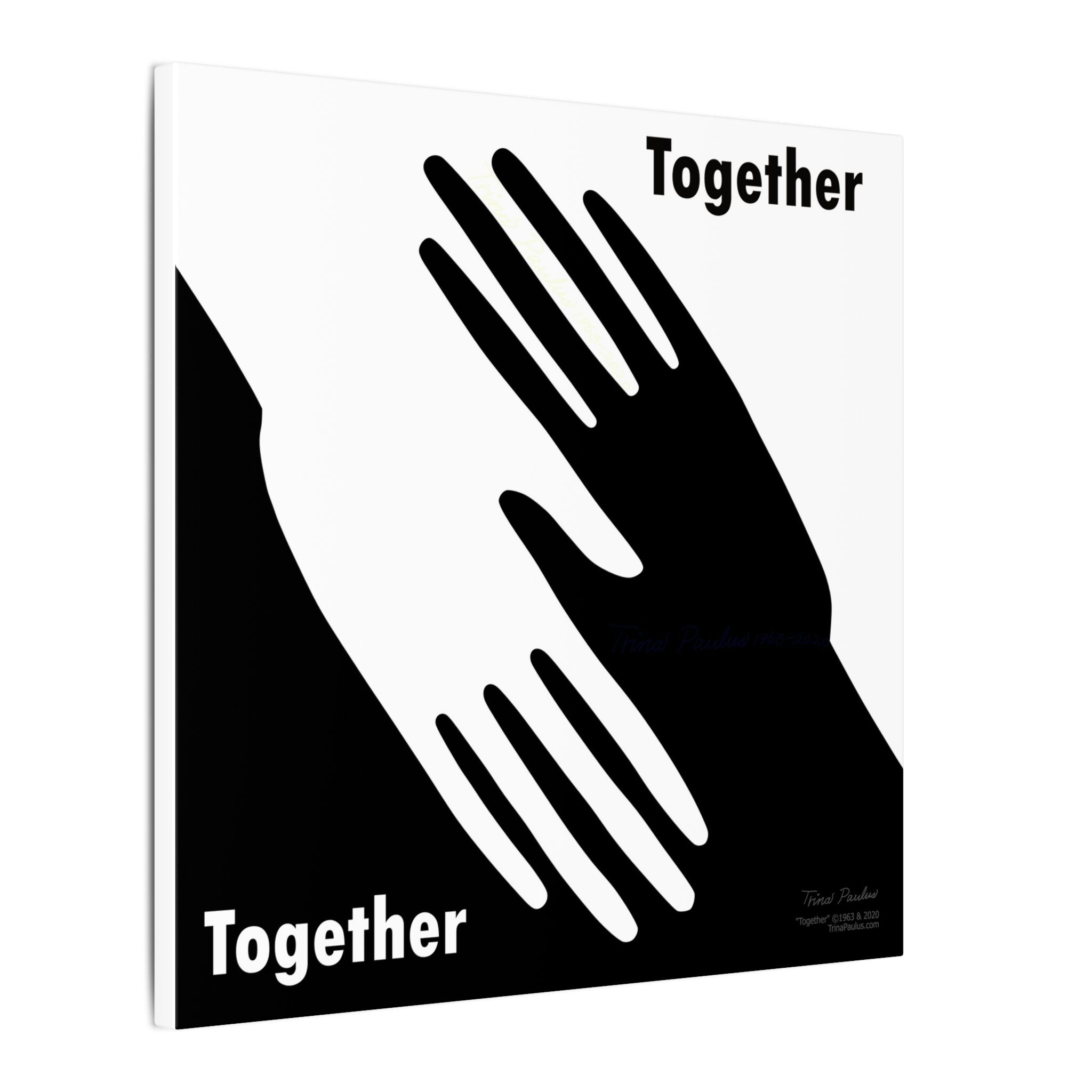 Hands “Together” Canvas | Trina Paulus Civil Rights Poster | Unity Art | Eco-Friendly Wall Art