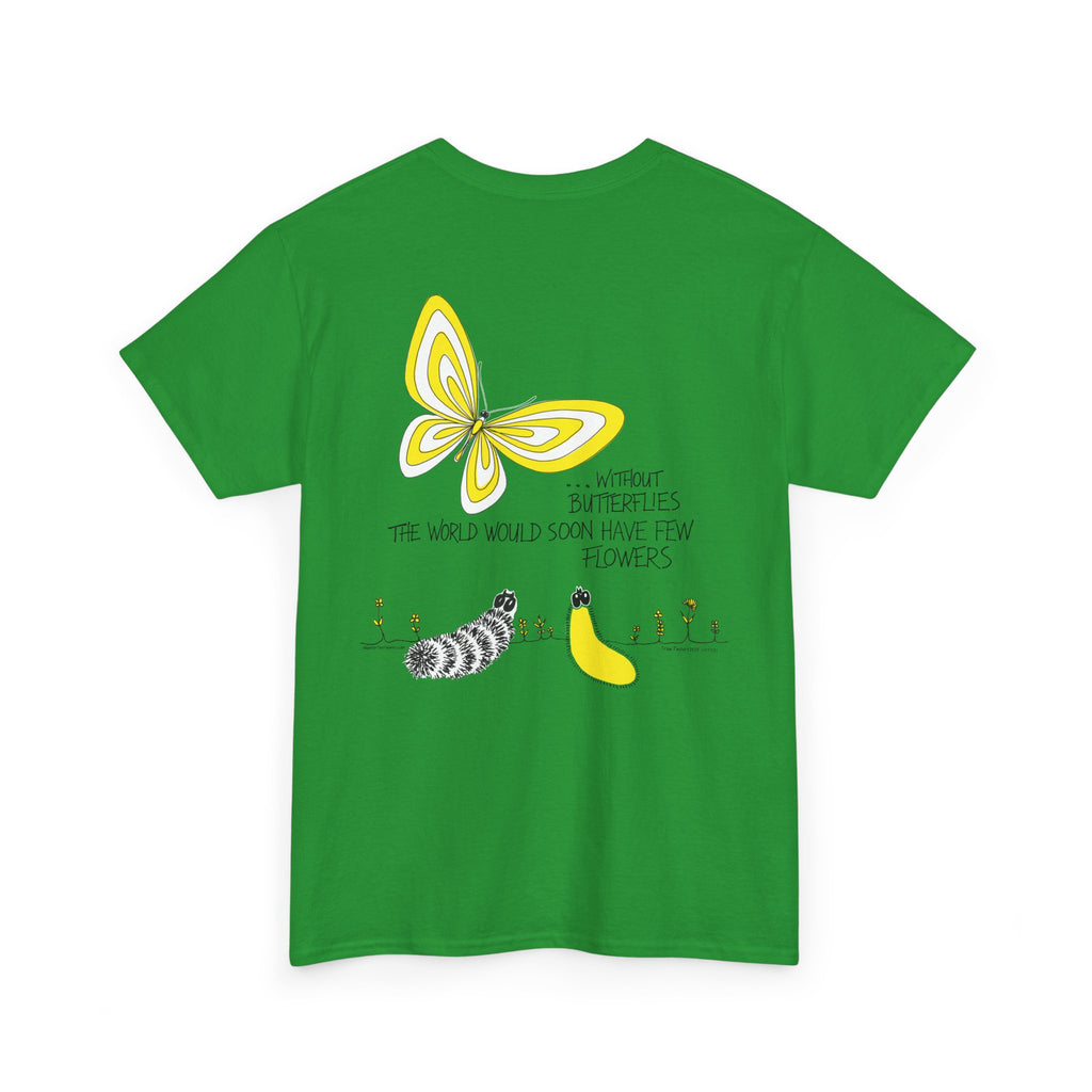 Hope for the Flowers 100% Heavy Cotton Unisex Tee | Nature-Inspired Butterfly Design | Eco-Friendly Inspirational Gift
