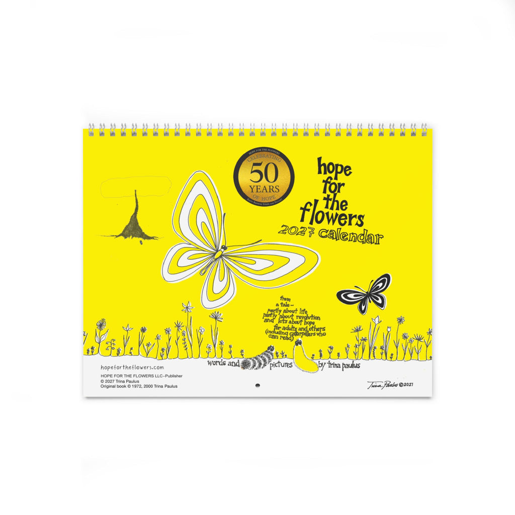 Hope for the Flowers Wall Calendar — 12‑Month Inspirational Floral & Butterfly Calendar